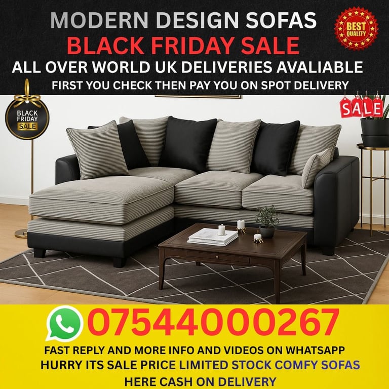 Black Friday Sofa Sale – Corner & 3+2 Sets – Huge Discounts UK