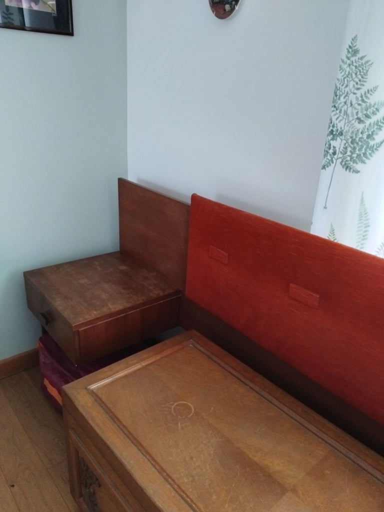 Double Bed Headboard with 2 Bedside Drawers