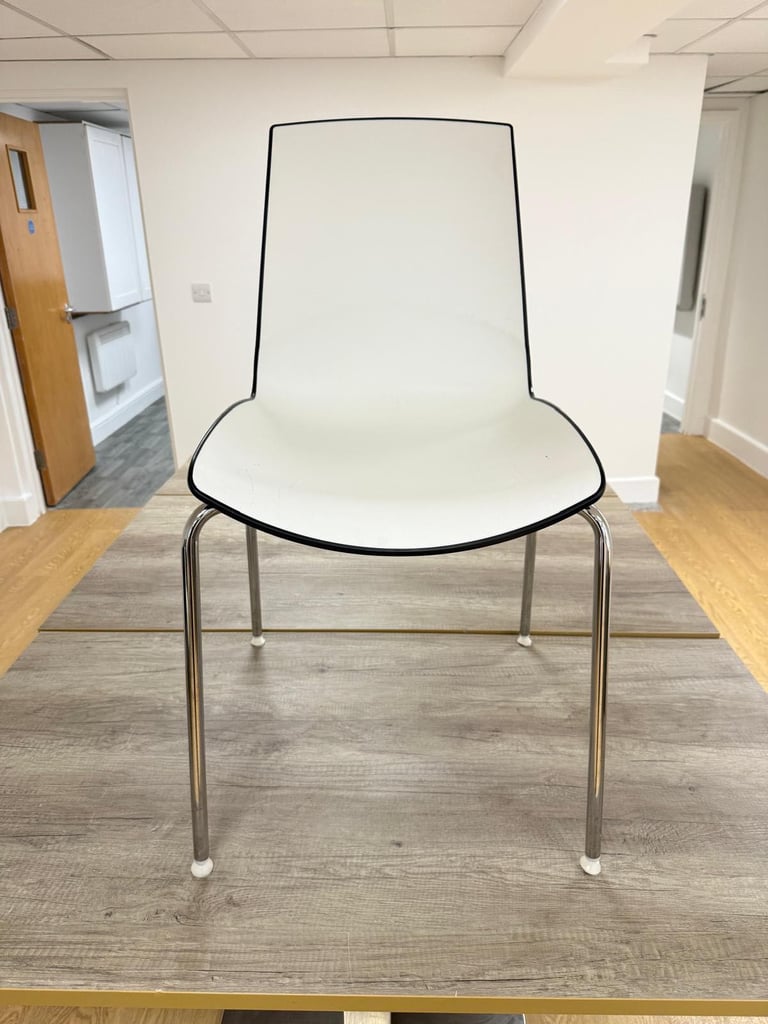 image for Connection Seating Ice Café Chair in White and Black