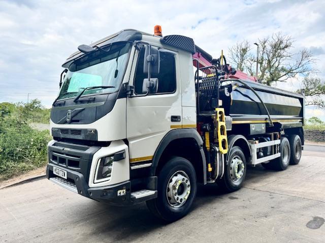 2021 21 Volvo FMX 420 E6 8x4 steel tipper Epsilon M125L crane & grab weigher 