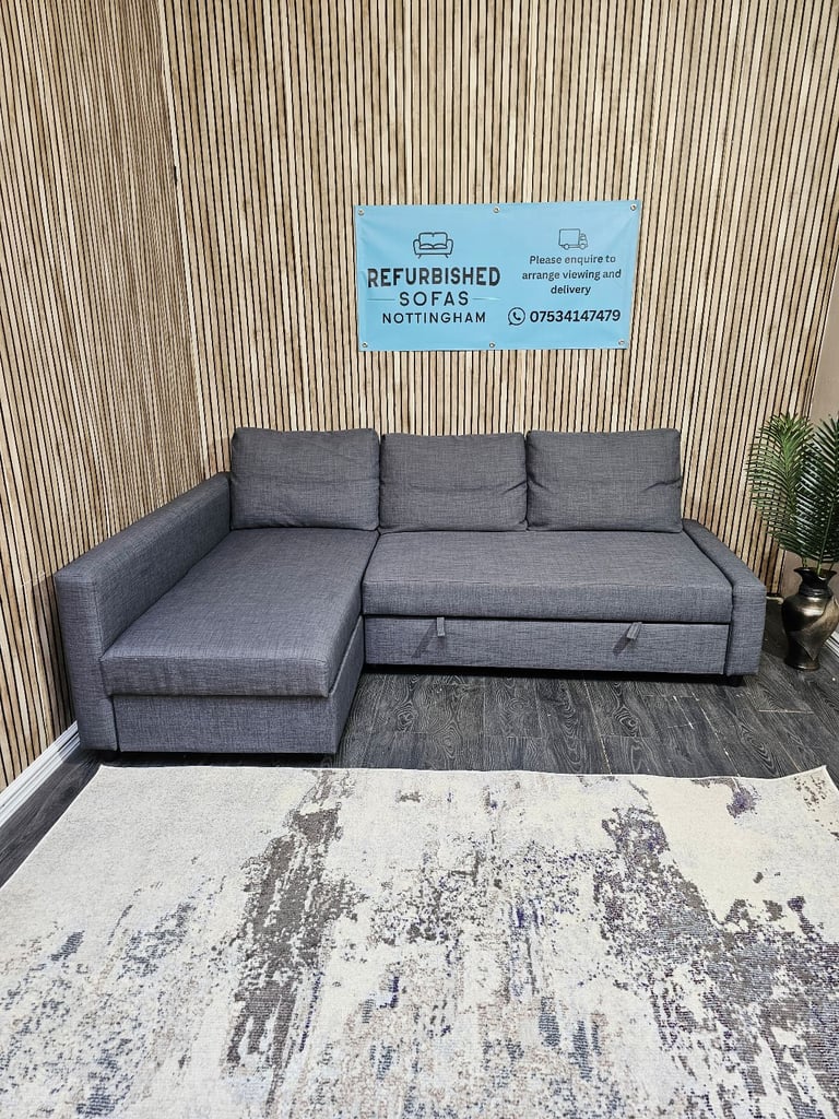 image for Ikea friheten grey corner sofa bed with Storage 