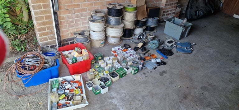 image for Job lot -ex trade / telephone engineer clear out-vintage phones/ cables/fixings etc