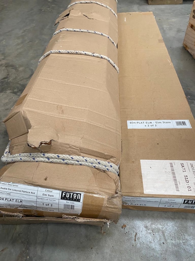 Futon Company Double Platform Bed Base in Elm Finish