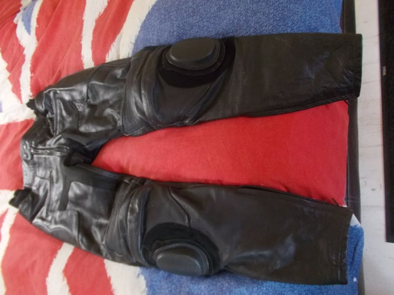 Texpeed Motorcycle Trousers Mens Size W38 L34 Black Leather