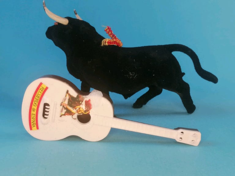 Vintage Bull figurine, Paper mache figurine, Vintage decor figurine. 