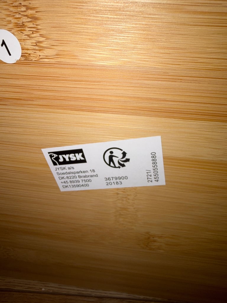 2 x bamboo bedside tables