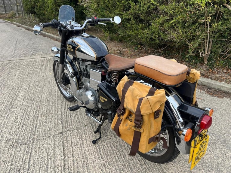 2015 15 ROYAL ENFIELD BULLET CLASSIC EFI MODERN RETRO CHROME  BLACK FI PANNIERS