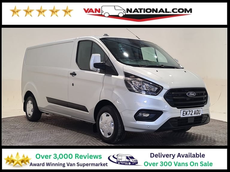 SILVER FORD TRANSIT CUSTOM 2.0 300 ECOBLUE TREND PANEL VAN 5DR L2 H1 LWB EURO 6