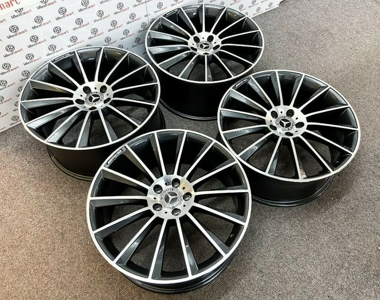 NEW MERCEDES 18" 19" 20" AMG TURBINE STYLE ALLOY WHEELS - 5 x 112 - GREY DIAMOND CUT FINISH