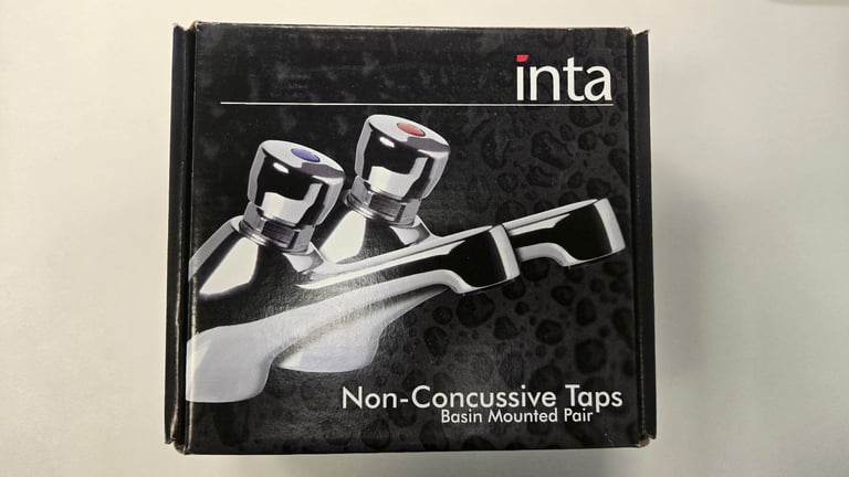 image for Inta Non-Concussive Basin Taps Push Down, Self-Closing, Time Delay, Auto-Stop.