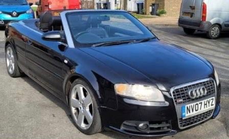 2007 AUDI A4 2.0 TDI S LINE CONVERTIBLE GOOD RUNNER B7 BLACK LEATHER BOSE
