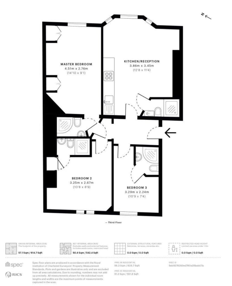 3 bed apartment London w1w