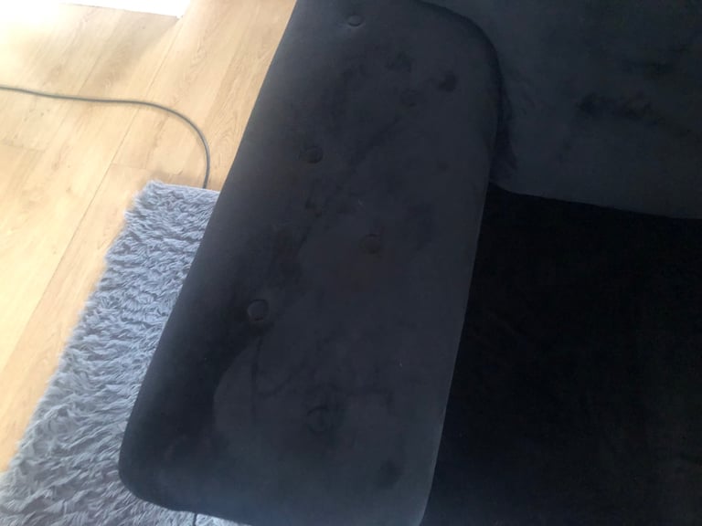 Black Verona corner sofa