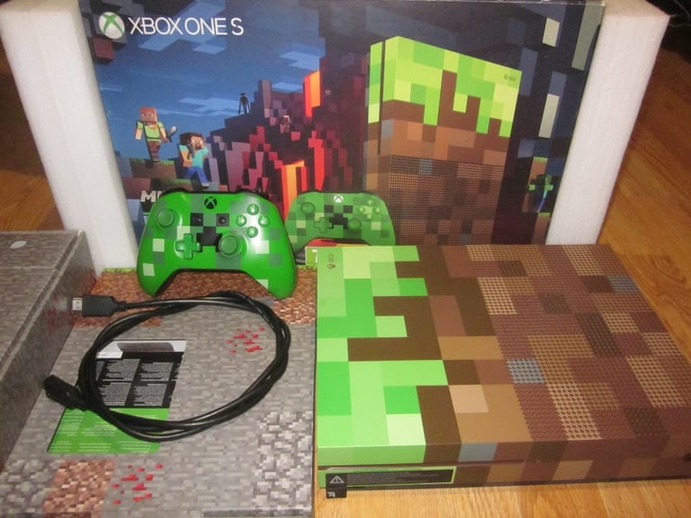 Microsoft Xbox One S Minecraft Limited Edition Bundle 1TB Green & Brown  Console | in Timperley, Manchester | Gumtree