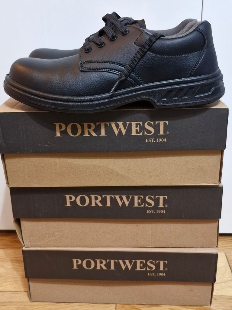 image for 3 PAIRS PORTWEST SAFETY SHOES BLACK SIZE UK10
