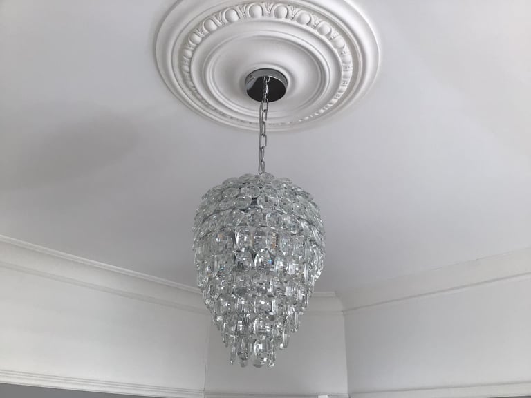 Laura Ashley Leon Tear Drop Crystal Pendant 