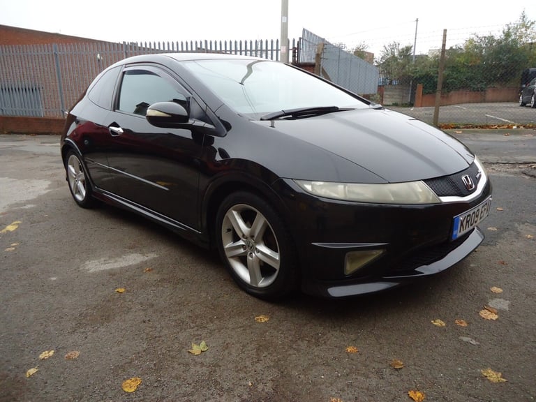 HONDA CIVIC 1.8 i-VTEC Type S GT Black Manual Petrol 2009