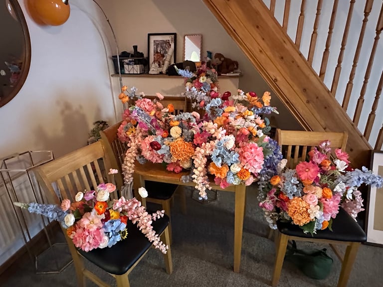 Faux wedding flowers - centre pieces 