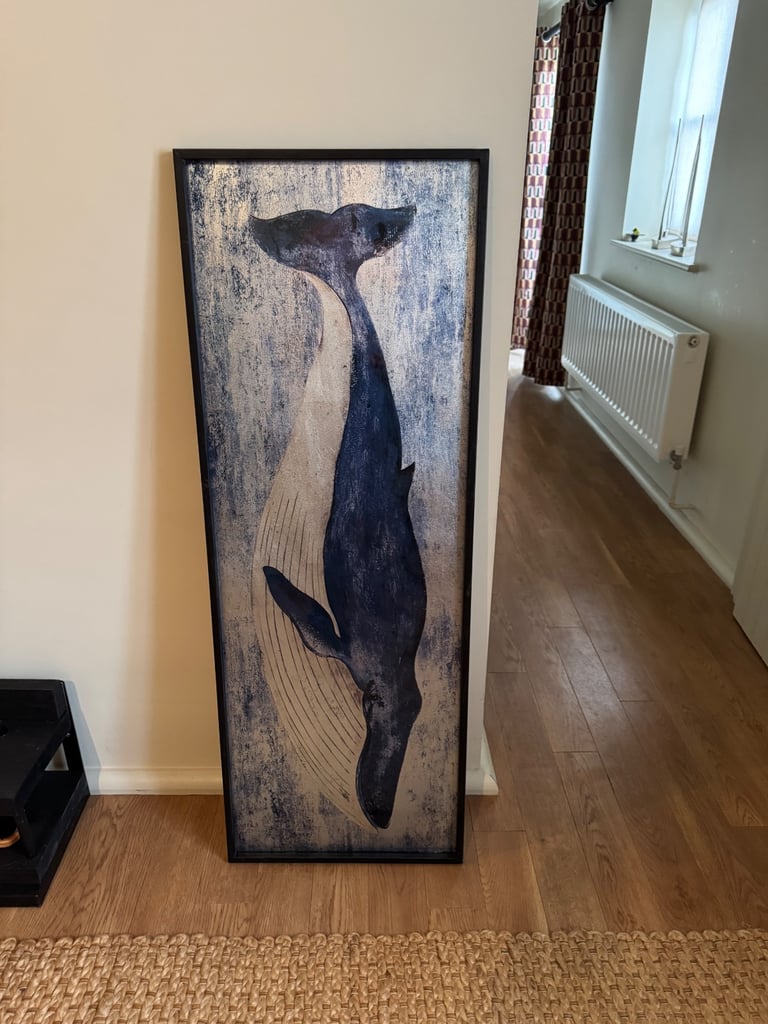 image for Large Metal Framed Fin Whale 