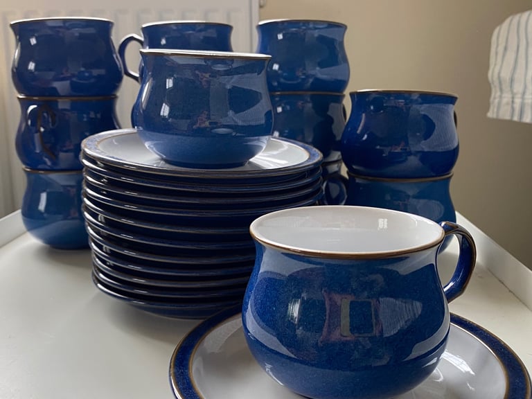image for Denby  Imperial Blue coffee/tea cups &saucers