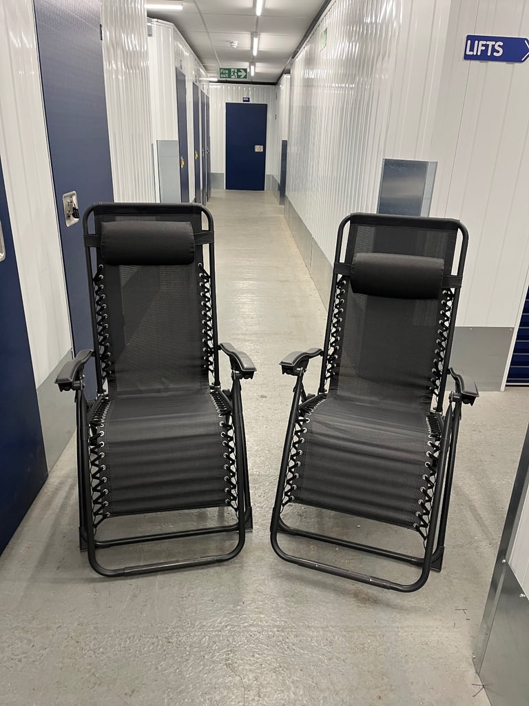 image for Set of 2 reclining garden chairs