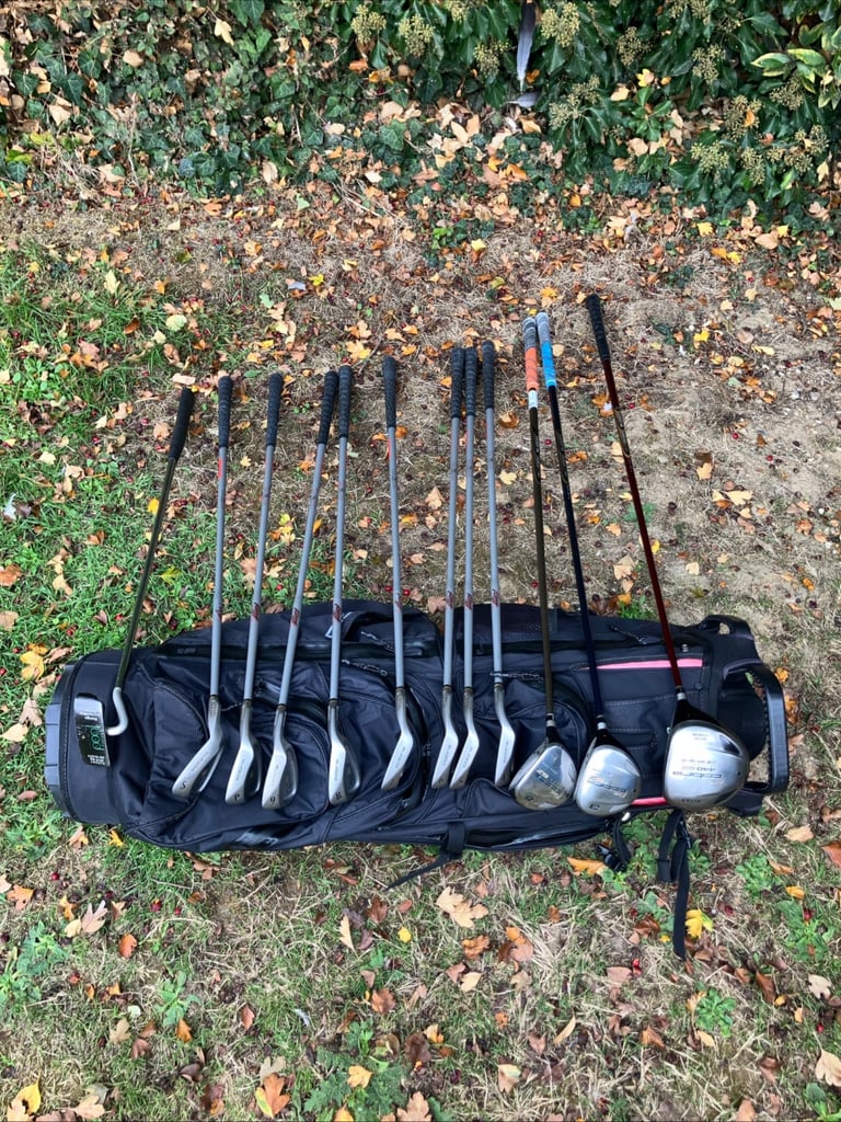 Men’s Golf Clubs King Cobra Driver 3-5 Wood 4-9 Iron Sw Pw Pool Putter Ogio Bag 