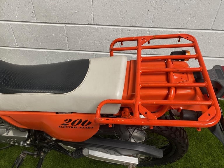 1998 JDM Suzuki DF200E enduro with large rack and headlight guard