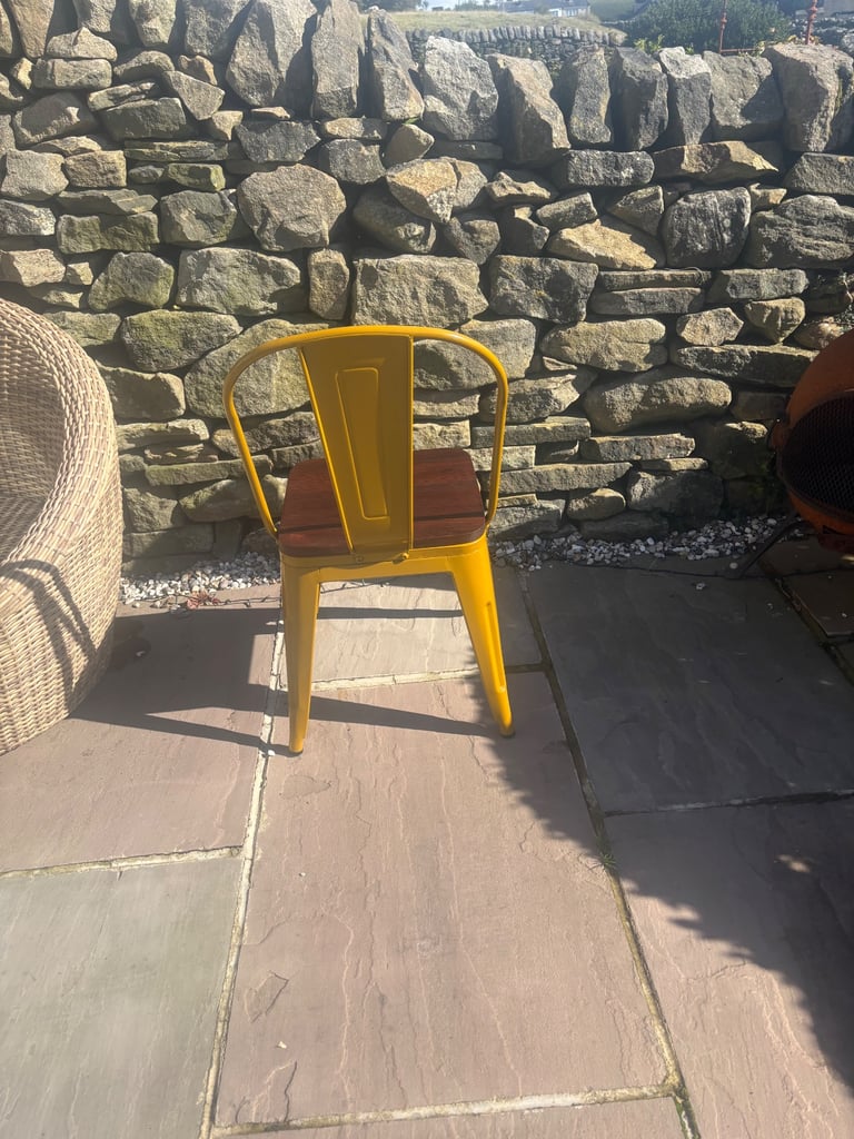 Dining chair industrial design steel & wood quality chair