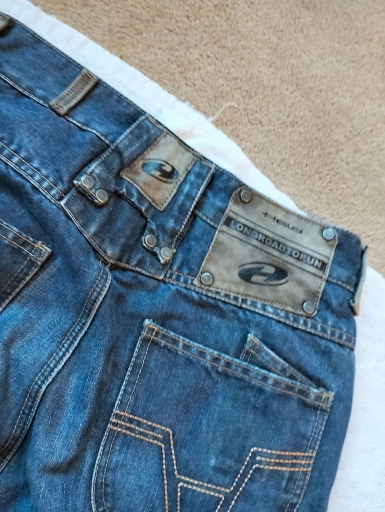 Held Mens Blue Motorcycle Aramid Lined Jeans Trousers Size M W32 L34 D30 Armour