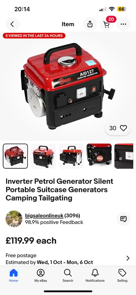 Petrol generator brand new in the box 