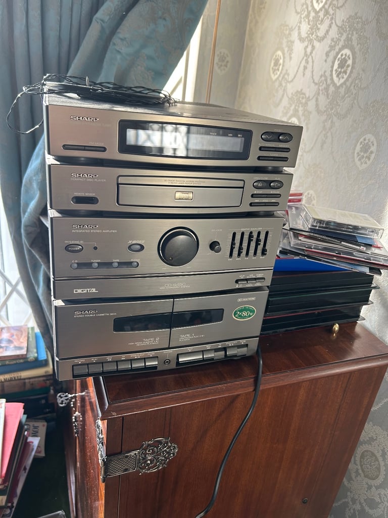 Sharps turntable cassette CD decks