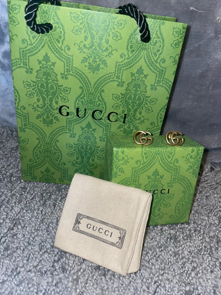 Gucci earrings authentic with box, dust bag and original bag