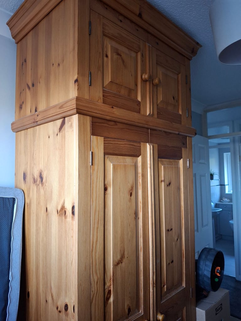 Deep and Tall Pine Wardrobe 