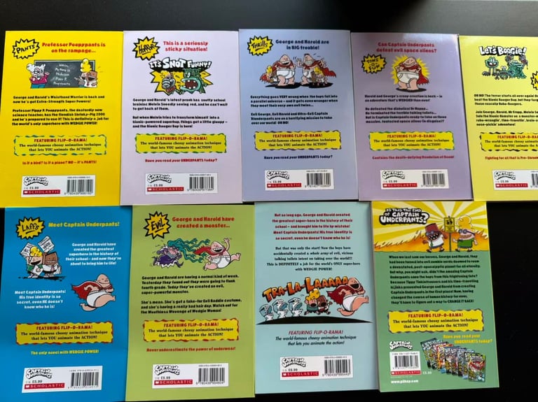 Captain Underpants 9-Book Bundle by Dav Pilkey