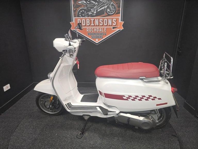 2021 Lambretta V200 Special in white , great looking scooter.