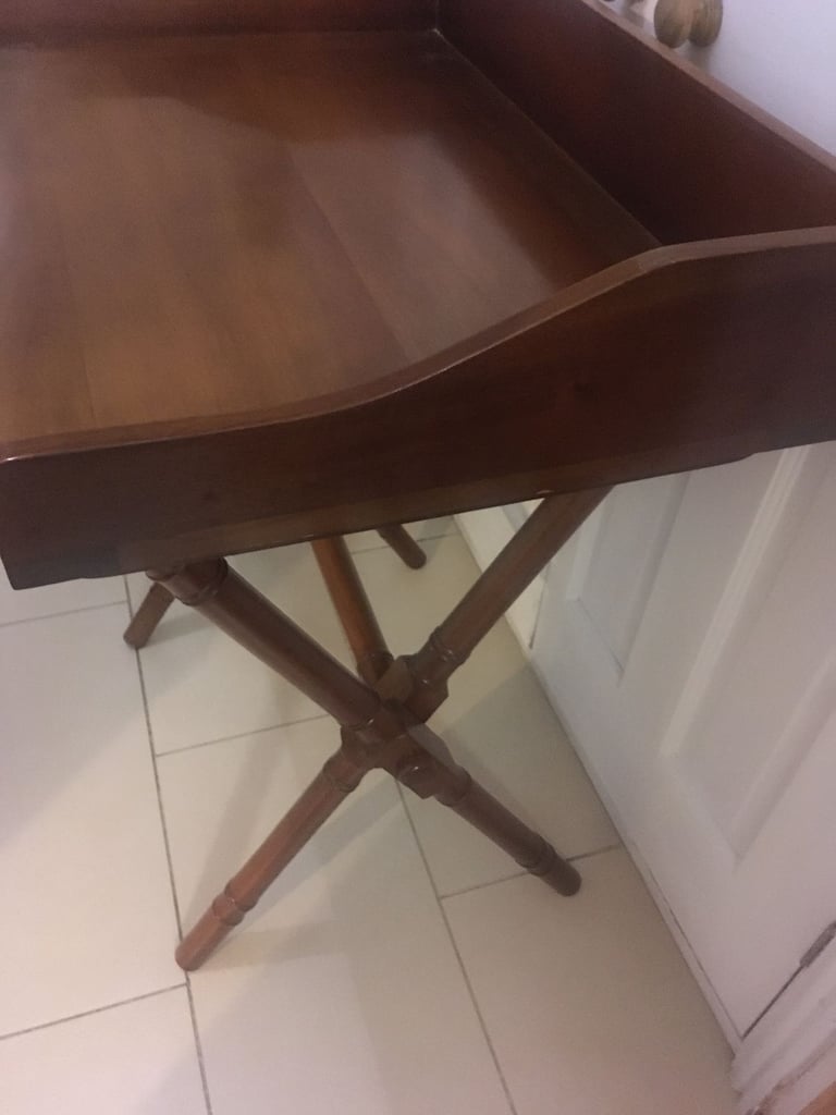 Solid Wood Foldable Desk with Movable Desk Organiser