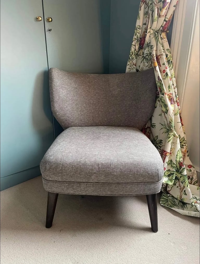Retro Grey Wing Chair from West Elm