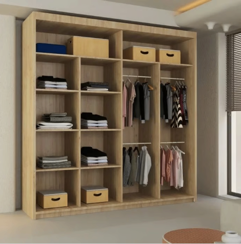 Brand New - Royal Mirror Sliding Door Wardrobe - Oak - SAME/NEXT DAY DELIVERY