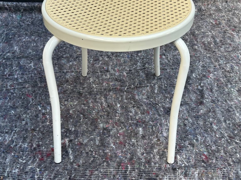 Metal Bistro Style Chair With Lattice Style Seat