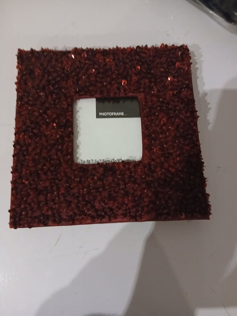 Red glittery photo frame