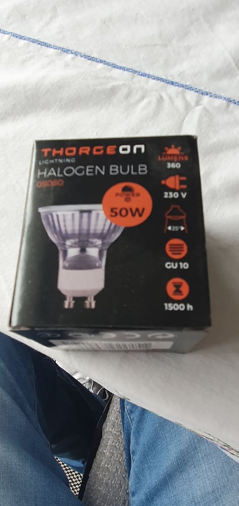 5 x Thorgeon Lightning Halogen Bulbs 05060 360 Lumens 50W 230V GU10 1500hours