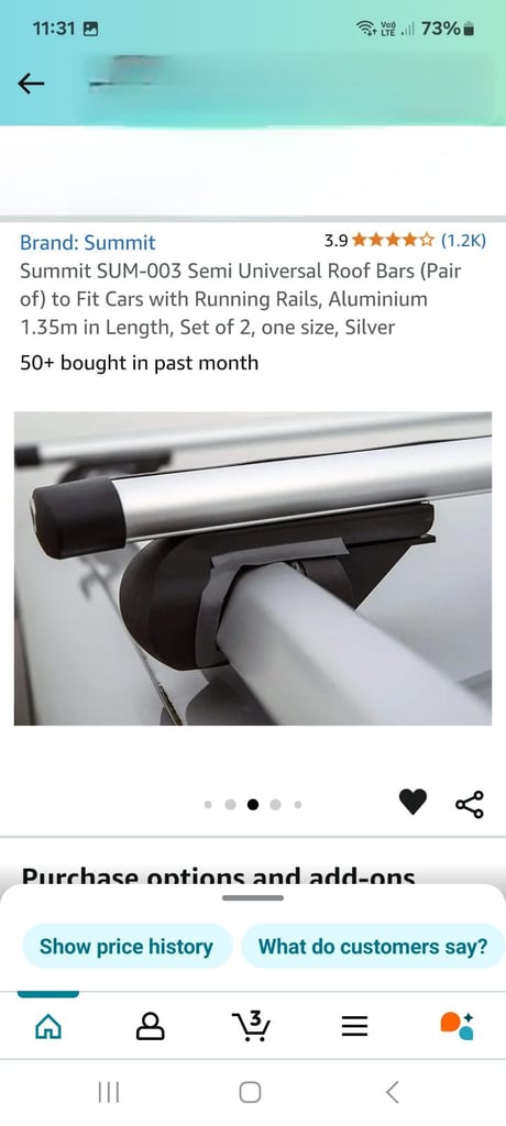 Car roof bars NEW