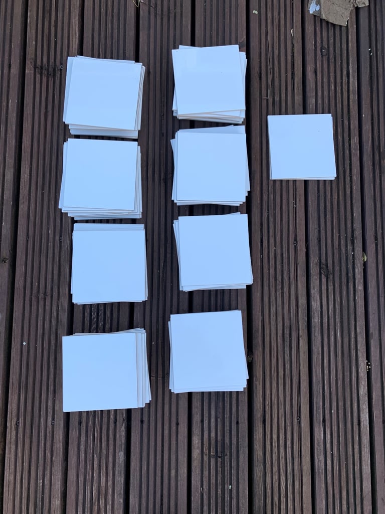 image for 82 white tiles 