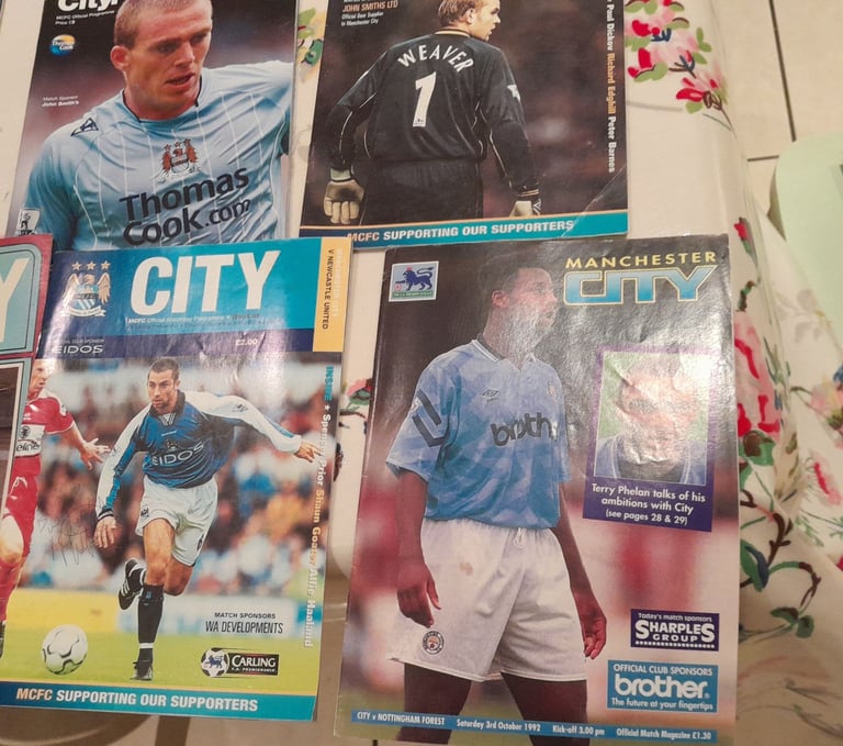 Manchester City programs, fanzines.