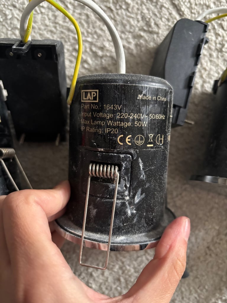 4 x LAP FIXED FIRE RATED DOWNLIGHT/SPOTLIGHT POLISHED CHROME