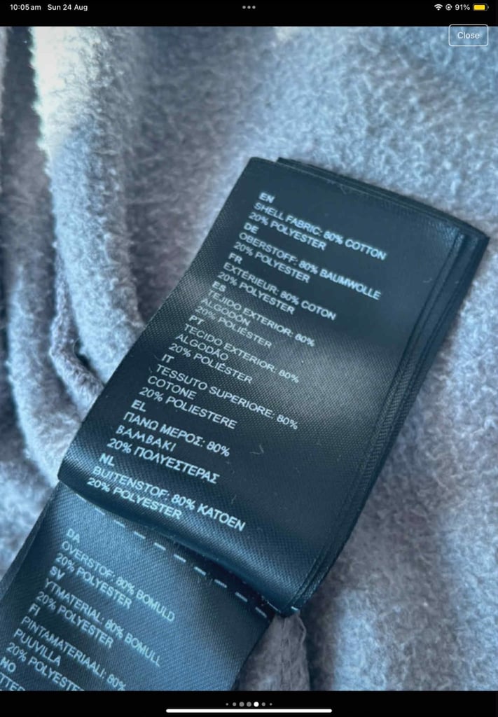 Karl Kani small signature washed os dragon full zip hoodie size L/12