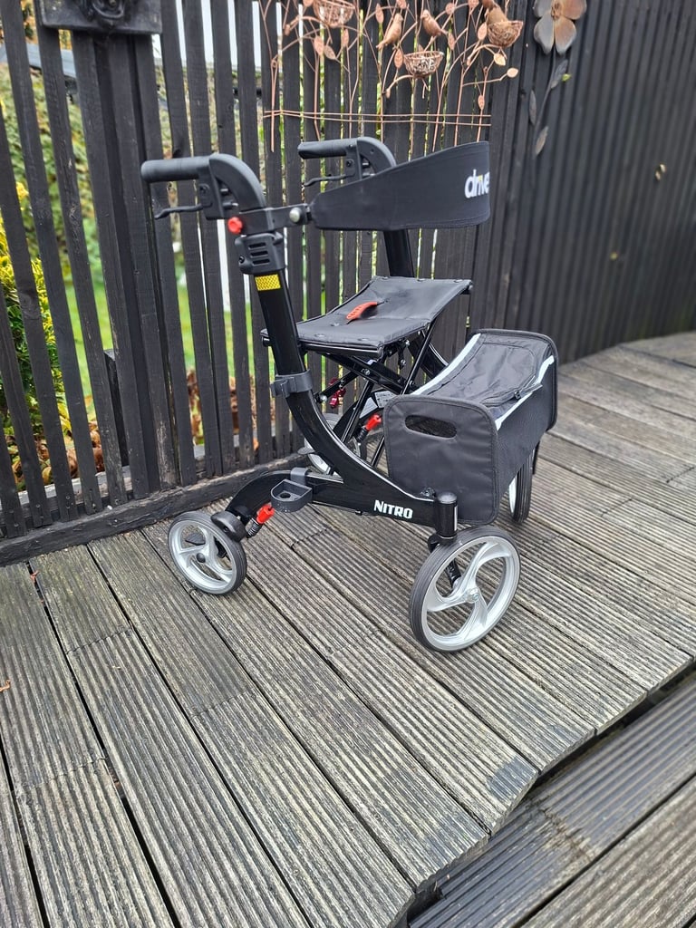 image for DRIVE NITRO WHEELED MOBILITY WALKER CHAIR,,BRAKES,,BAG,,