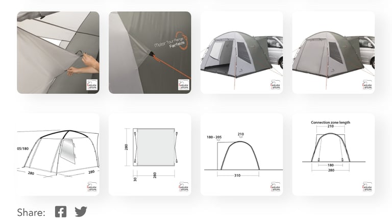 EasyCamp Fairfields Drive-away awning.