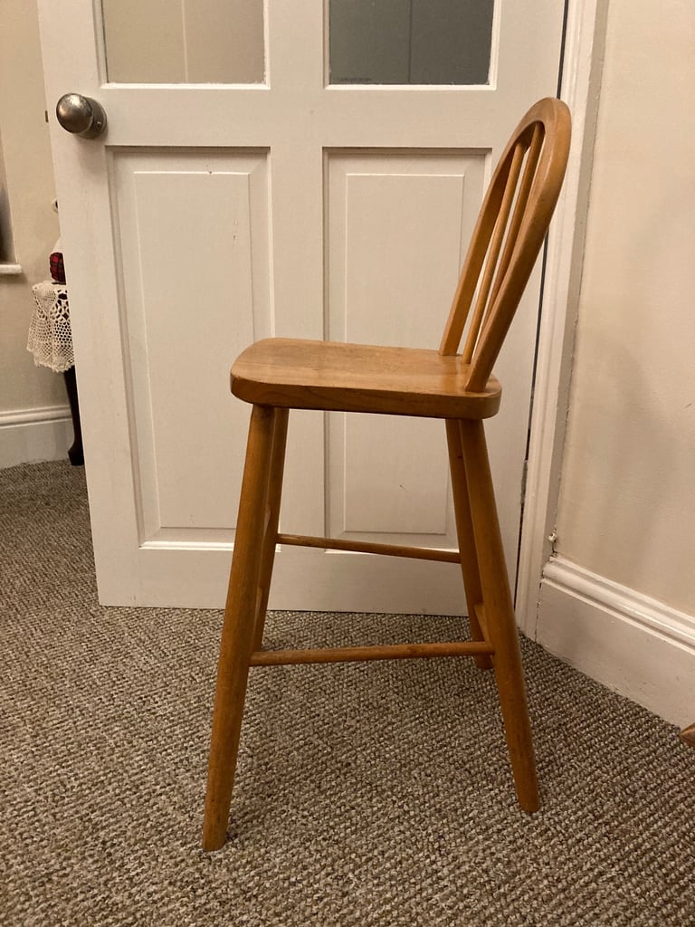 Childs pine high chair 
