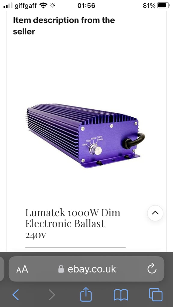 Lumatek Light Ballast